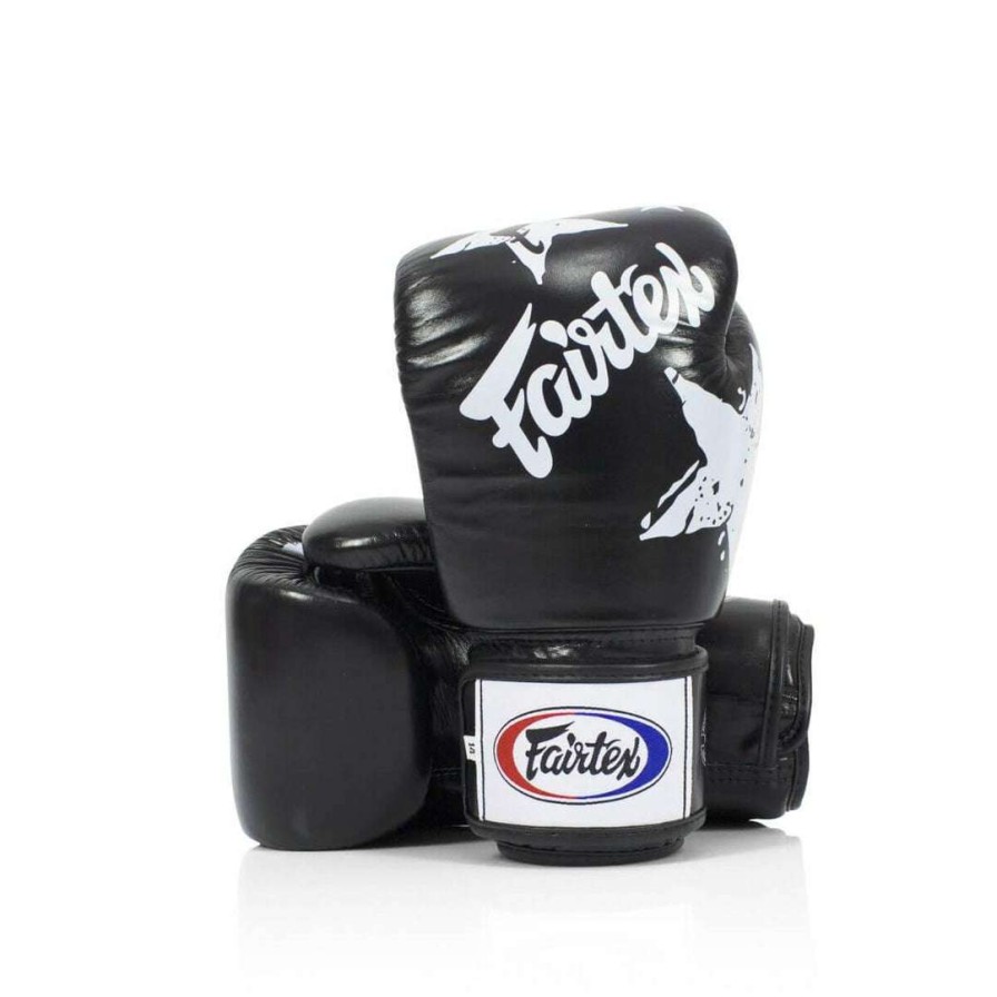 Boxing Gloves * | Boxing Gloves Fairtex Bgv1 Nation Print Black Edition