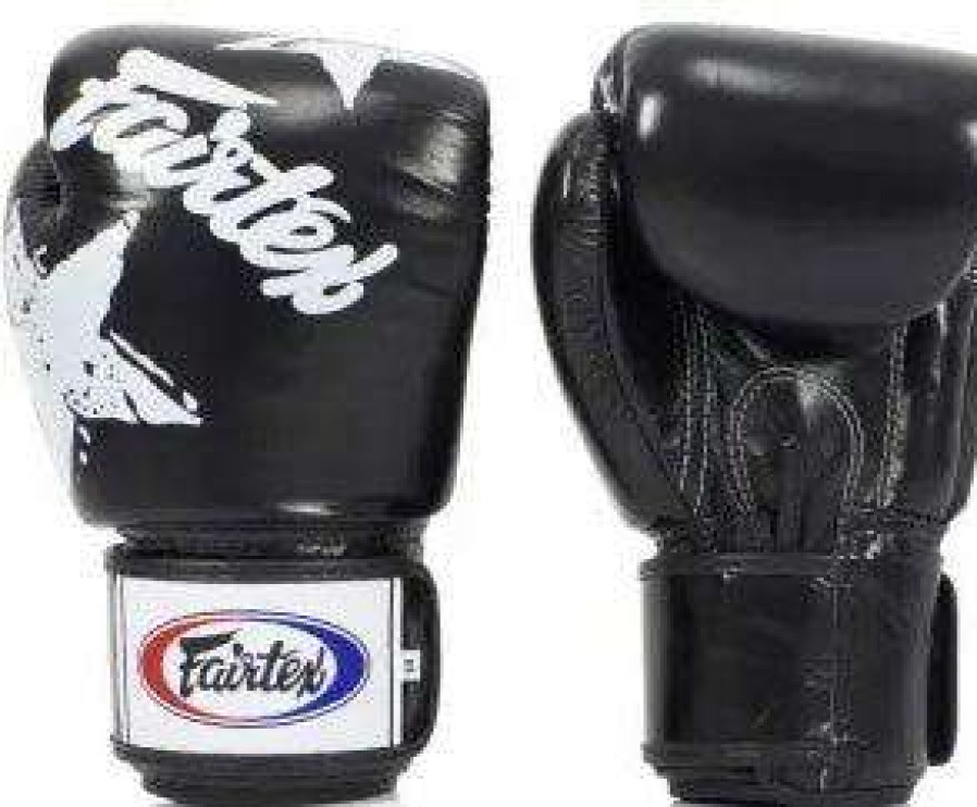 Boxing Gloves * | Boxing Gloves Fairtex Bgv1 Nation Print Black Edition