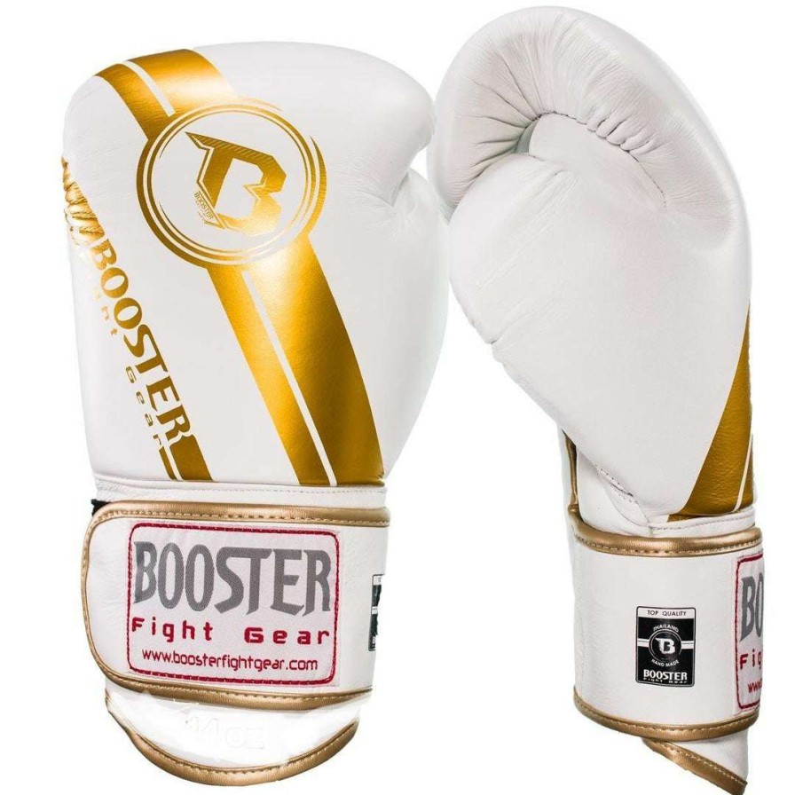 Boxing Gloves * | Boxing Gloves Booster Bgl V3 White & Gold