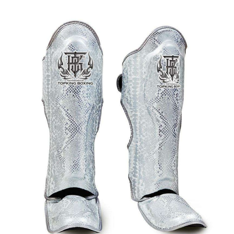 Shin Guards * | Top King Super Snake (Whi / Sil) Shin Guards