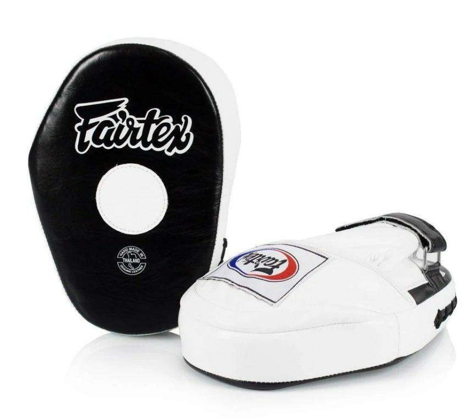 Focus Mitts * | Fairtex Classic Pro Mitts (Fmv10) Focus Mitts White / Black